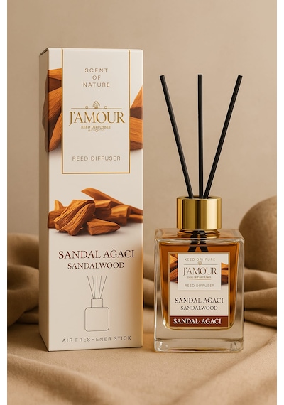 Sandal Ağacı Çubuklu Oda Kokusu Bambu Kokusu Kalıcı Oda Kokusu, Banyo,ev Kokusu 100 Ml Sandal ağacı