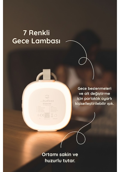 Plus 33 Sesli Ağlama Sensörlü Beyaz Gürültü Cihazı Bebek Uyku Arkadaşı Ayıcık Bej