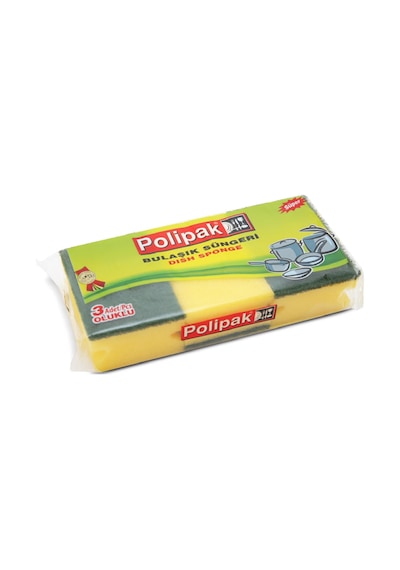 Polipak Oluklu Bulaşık Süngeri 3'lü