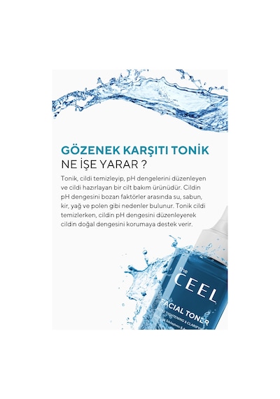 The Ceel Gözenek Sıkılaştırıcı ve Leke Karşıtı Glikolik Asitli Tonik, Mayıs Papatyası Özlü 200 ml
