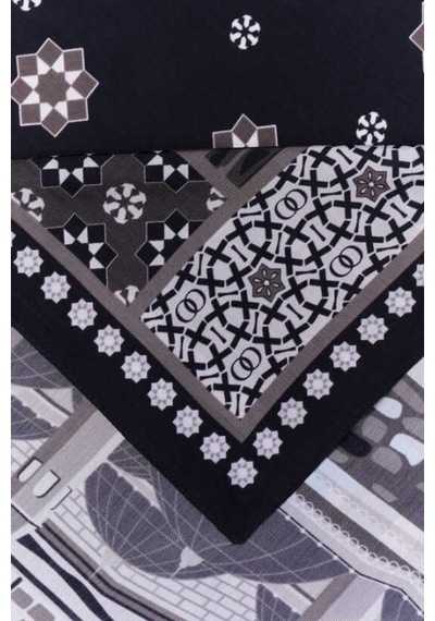Imannoor Vuslat Siyah Floş Viskon Şal 70x210 Siyah