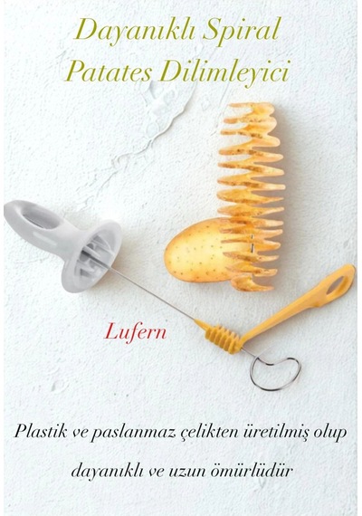 Dayanıklı Spiral Patates Dilimleyici Mutfak Eğlenceli Pratik Kızartma Garnitür Atıştırmalık Çok Renkli