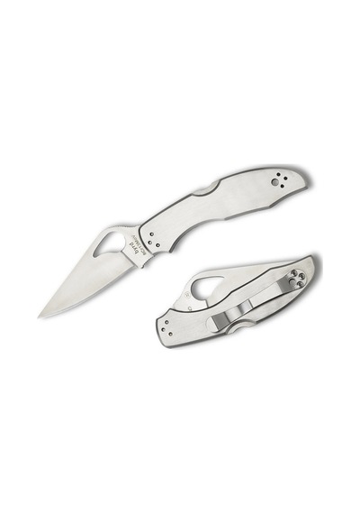 Spyderco Byrd Meadowlark 2 Stainless Plainedge Kamp Çakı Gümüş