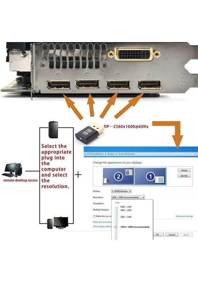 Displayport 4k Uhd Dummy Plug Sanal Monitör Ekran Kart Emülatörü