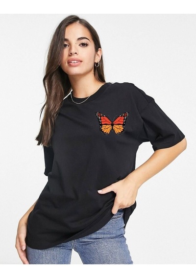 Startmore Unisex Balance Baskılı Oversize Boyfriend T-shirt Siyah2