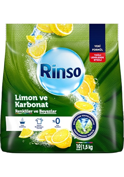 2 Adet Rinso Limon Karbonat 1,5 Kg Renkli+beyaz