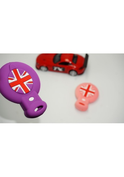 Mini Cooper Uyumlu Clubman Countryman R56 Silikon Anahtar Pembe Mor Kılı