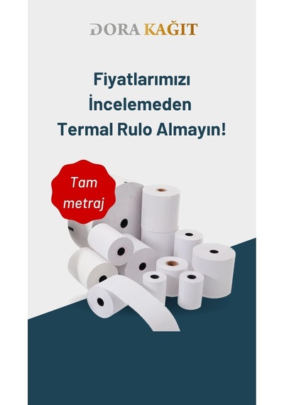 56x25 Termal Pos Rulosu 1 Paket-10'lu