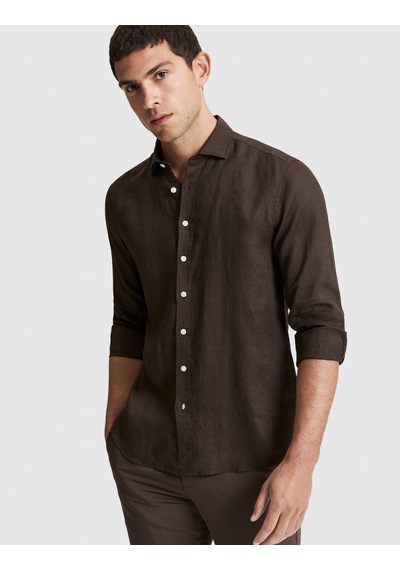 Pierre Cardin Erkek Koyu Kahverengi Gömlek Desenli 50320945-vr084