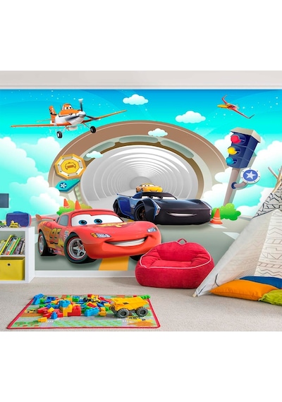 Şimşek Mcqueen Çocuk Odası Duvar Kağıdı (397455647)