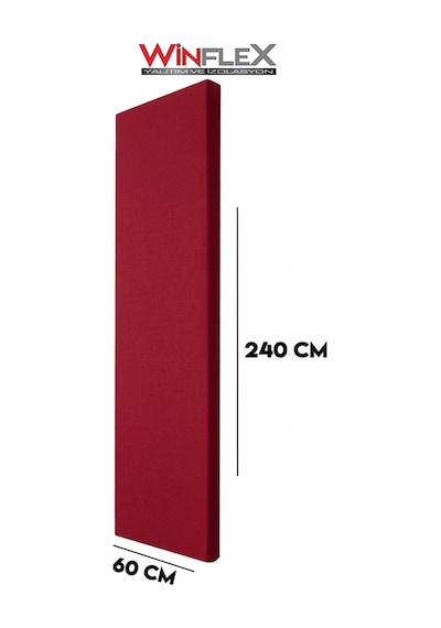 Akustik Kumaş Kaplı Panel-60x240cm Kırmızı