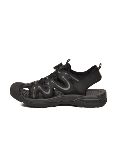 Voyager Erkek Outdoor Trekking Sandalet Nefes Alabilen Yapı Misina Bağcık Siyah E339 M