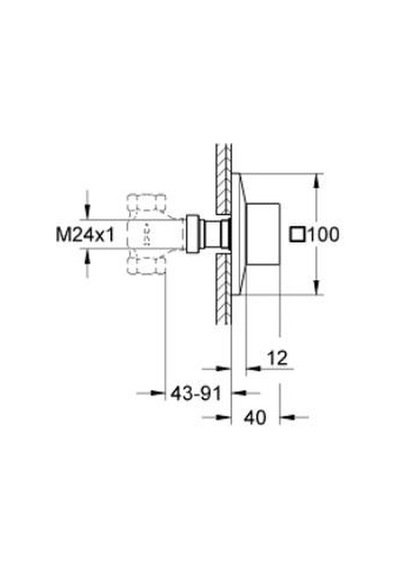 Grohe Allure Brilliant Ankastre Stop Valf - 29398000 Gümüş