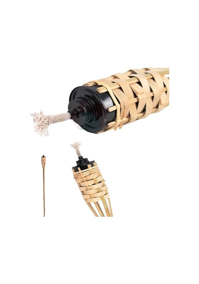 3 Pcs 90 Cm Bamboo Torch 3 Adet 90 Cm Bambu Meşale Bahçe Aydınlatma Işığı Kır Düğünü Kortej Işıkları