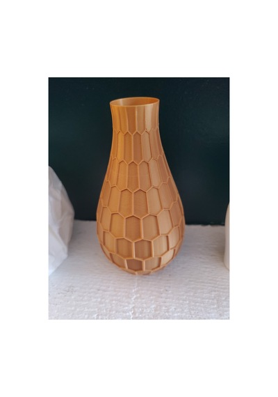 Modern Dekoratif Vazo 20 Cm Bronz Metalik Metalik