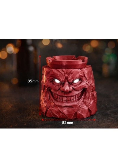 Alse 3d Korku Tasarımlı 3d Kül Tablası Kapaklı, Dekoratif, Özel Tasarım Masaüstü Aksesuarı 85mm X 82mm