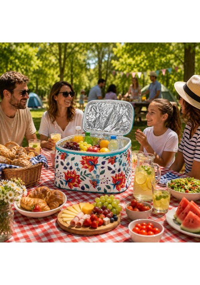 25 Lt Eva Termal Piknik Sepeti-478 Çok Renkli