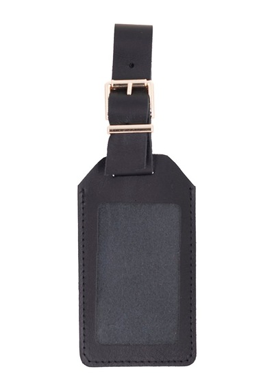 Bloominbag Bloomtag Atlas Obsidian Black Airtag Uyumlu Hakiki Deri Valiz Kimlik Etiketi Siyah
