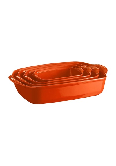Emile Henry Tart Börek Fırın Kabı Dikdörtgen 22 X 14,5 Cm Turuncu/toscane Turuncu