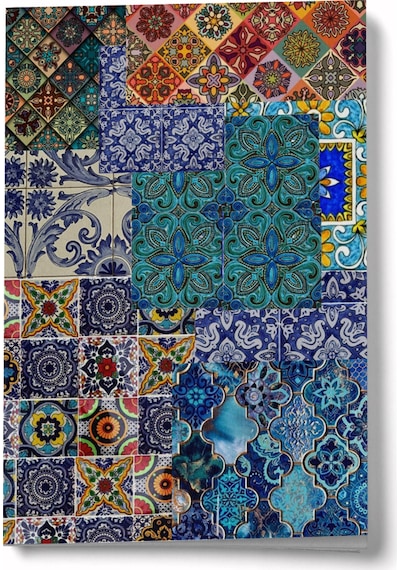 Sanat Serisi 1 Çini Sanatı A6 Çizgili Mini Defter Not Defteri Çok Renkli