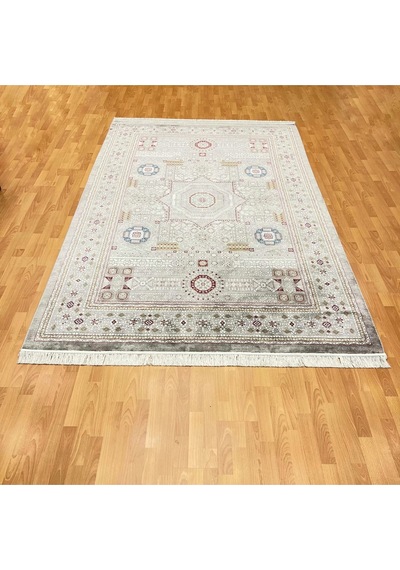 Şirvan Desenli 200 X 300 İpek Halı Gri