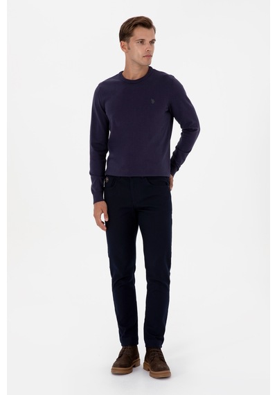 U.S. Polo Assn. Erkek Lacivert Slim Fit Kanvas / Chino Pantolon 50310340-VR033