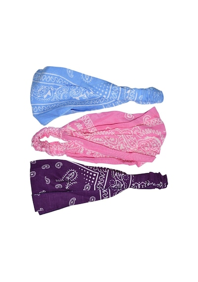 Lastikli Paraşüt Bandana Şal Desenli Çok Renkli