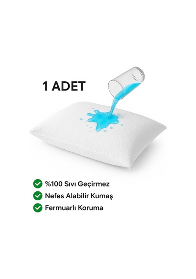 Yastık Alezi Tekli Beyaz