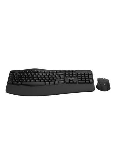 Siyah Kablosuz Ergonomik Klavye Ve Mouse Seti - Konforlu Kullanım