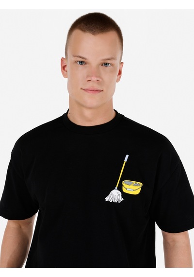 Colin's Colins Unısex Lilseb Sloganlı Siyah Tişört Cl1072009 Q1.v1 Blk Siyah
