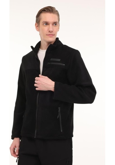 Lumberjack Chad 7sn163 4pr Siyah Fermuarlı Casual Polar Mont Spor Ceket Siyah