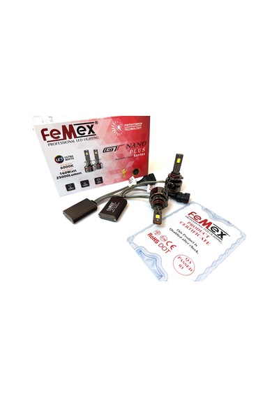 Femex Gt Nano Plus Csp Lumıled Royal Chipset Radyatör Soğutmalı Hb3 9005 Led Xenon Led Headlight