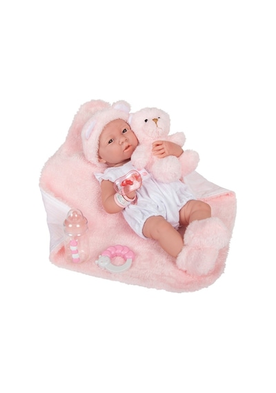 Berenguer Gerçekçi Yenidoğan Oyuncak Kız Bebek 39 Cm Ve Pembe Ayı
