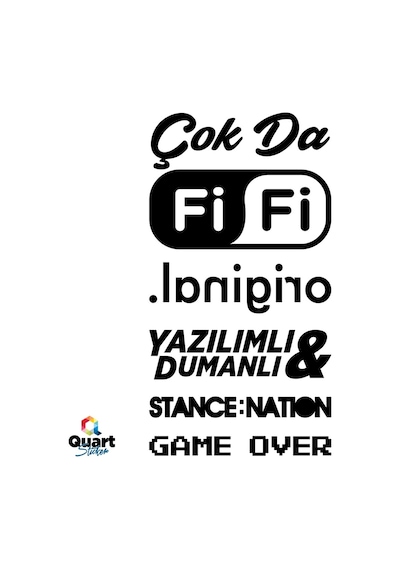 Arka Cam Sticker Set Oto Sticker Araba Sticker Model 6 (498607298)