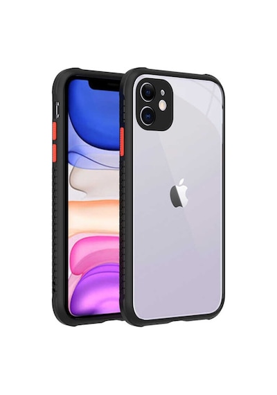 Apple Uyumlu iPhone 11 Kilif Kenar Renkli Sararmaz Seffaf Kapak 357388475
