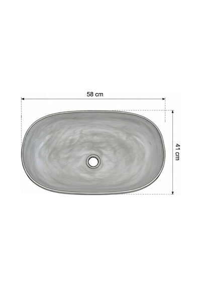 Artvit El Yapımı Tezgah Üstü Lavabo - L2000055 Gri