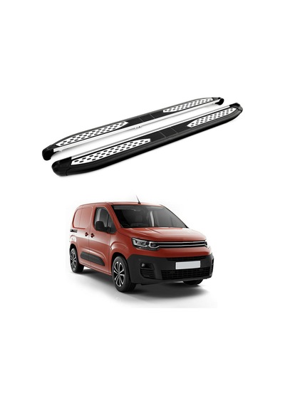 Citroen Berlingo 2019-2025 / Uzun Şasi Yan Basamak Plus Siyah