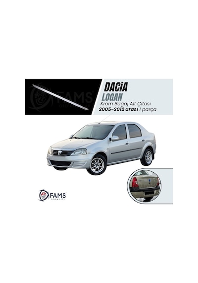 Dacia Logan Uyumlu Krom Bagaj Alt Çıta 2005-2012 Arası P. Çelik