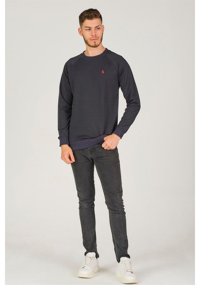V4003 Dewberry Reglan Kol Erkek Sweatshırt-lacivert Lacivert