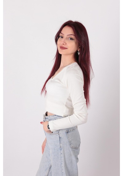 Busem S0015897 Kadın Bluz Ekru