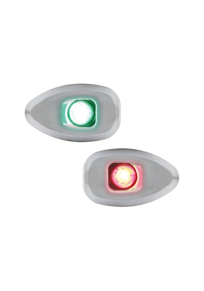 MICRO LED 12 İskeleSancak 112.5° Feneri, Set, Yüzey mon.,Krom G.,deliksiz