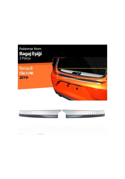 Renault Clıo V Hb 2019 Krom İç Bagaj Eşiği 2 Prç.