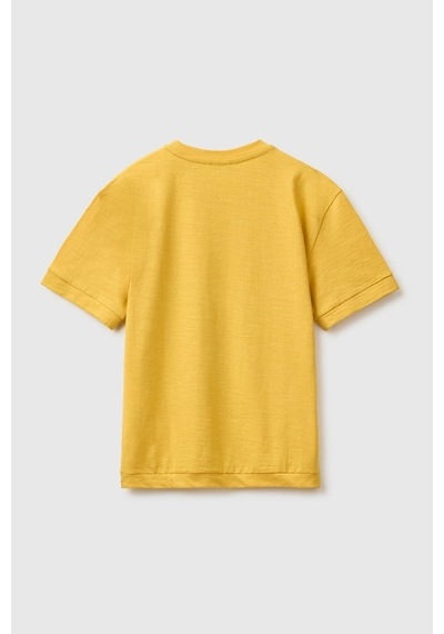 United Colors Of Benetton Erkek Çocuk Hardal Sarısı Önü Baskı Detaylı Bisiklet Yaka T-shirt 6-14 Yaş -2850 United Colors Of Benetton Erkek Çocuk Hardal Sarısı Önü Baskı Detaylı Bisiklet Yaka T-shirt 6-14 Yaş -2850