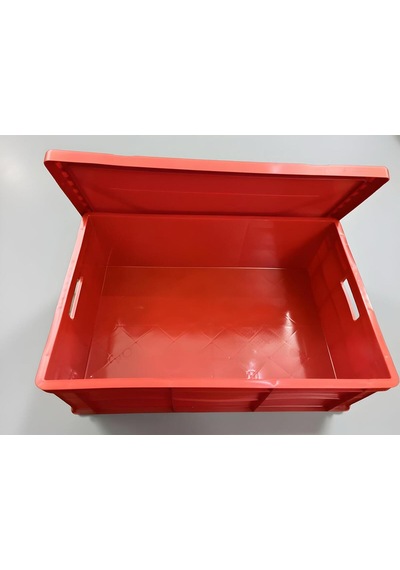 Kapaklı Plastik Kasa 600 400 200 Kırmızı