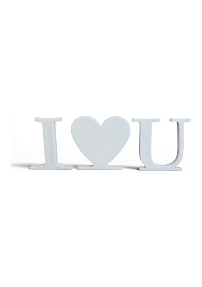 I Love U Seni Seviyorum Love Letters Beyaz 3 Parça