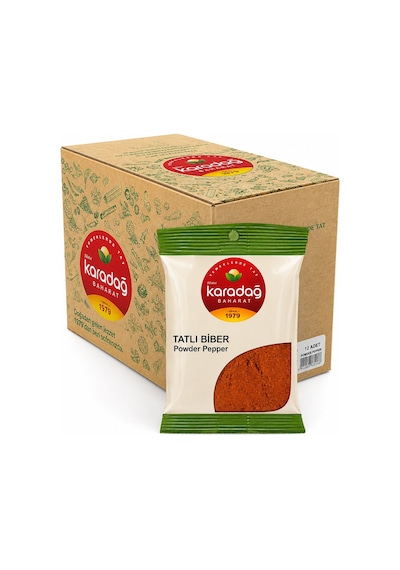 Karadağ Tatlı Kırmızı Toz Biber 25 Gr 15 Li Kutu