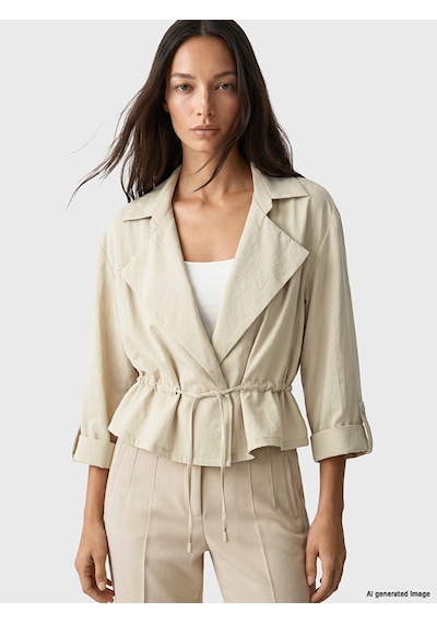 Lcw Everyday Yeşil Oversize Modal Karışımlı Kadın Ceket