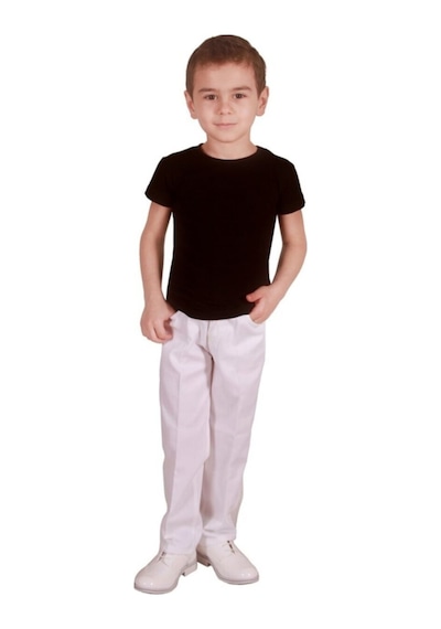 Sedacan Kostüm Erkek Çocuk Siyah Yarım Kol Penye Düz T-shirt SIYAH