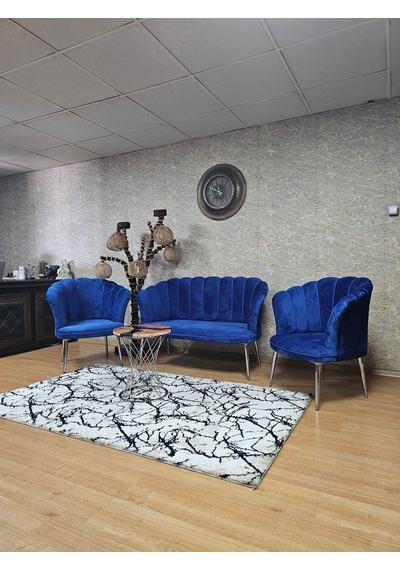 Zafir Papatya Çay Seti Koltuk Takımı Krom Sivriltme Ayak, Balkon, Salon, Ofis, Cafe Koltuk Takımı Mavi Zafir Papatya Çay Seti Koltuk Takımı Krom Sivriltme Ayak, Balkon, Salon, Ofis, Cafe Koltuk Takımı Mavi