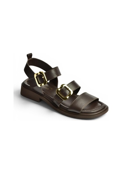 Fox Shoes Y291594203 Kahverengi Hakiki Deri Sandalet